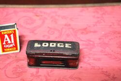 Vintage LODGE Spark Plug Tin