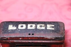 Vintage LODGE Spark Plug Tin