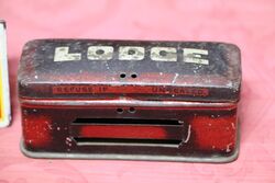 Vintage LODGE Spark Plug Tin