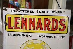 Vintage Lennards WorldFamed Boots and Shoes Enamel Sign 
