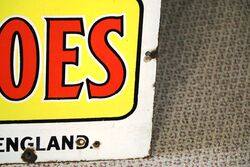 Vintage Lennards WorldFamed Boots and Shoes Enamel Sign 