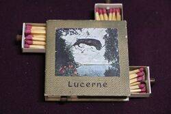 Vintage Lucerne 3 Compartment Match Case