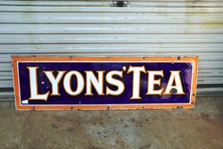 Vintage Lyonand39s Tea Enamel Advertising Sign 