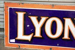 Vintage Lyonand39s Tea Enamel Advertising Sign 