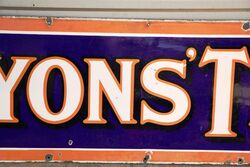 Vintage Lyonand39s Tea Enamel Advertising Sign 