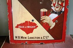 Vintage MEWand39s Pictorial Enamel Pub Advertising Sign 