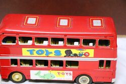 Vintage MF844 Express Toys Litho Double Decker Bus