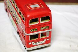 Vintage MF844 Express Toys Litho Double Decker Bus