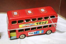 Vintage MF844 Express Toys Litho Double Decker Bus