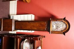 Vintage Mahogany Arched Dial Grandmother Clock. #