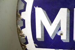 Vintage Mathis Automobiles Convex Enamel Sign 
