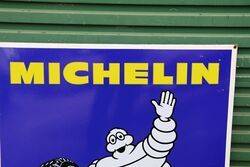 Vintage Michelin Bibendum Tyres Advertising Enamel Sign 