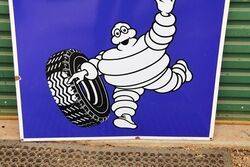 Vintage Michelin Bibendum Tyres Advertising Enamel Sign 