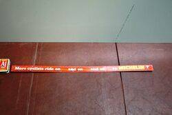 Vintage Michelin More Cyclists Ride On Shelf Strip Sign.