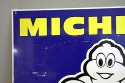 Vintage Michelin Tyres Aluminium Adv Square Sign  
