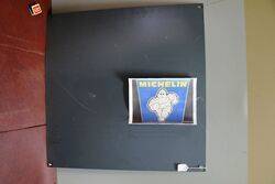 Vintage Michelin Tyres Aluminium Adv Square Sign  