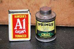 Vintage Miniature Primus Tin