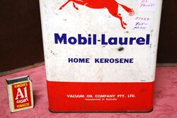 Vintage MobilLaurel Home Kerosene 1 gal Tin