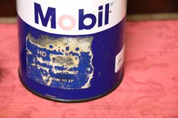 Vintage Mobil HD SAE 8090 I litre Gear Oil Tin