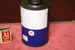 Vintage Mobil HD SAE 8090 I litre Gear Oil Tin