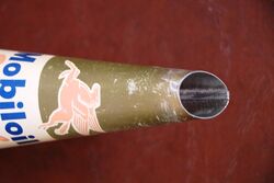 Vintage Mobiloil 500ml Oil Bottle with Pegasus Tin Top