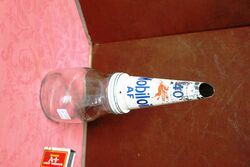 Vintage Mobiloil AF 40 Tin Top on One Pint Bottle.