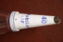 Vintage Mobiloil AF 40 Tin Top on One Pint Bottle