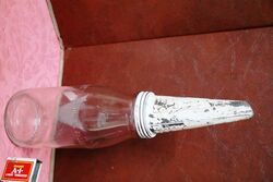 Vintage Mobiloil AF 40 Tin Top on One Quart Bottle