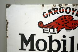 Vintage Mobiloil Gargoyle Vacuum Oil Enamel Sign 
