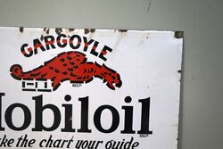Vintage Mobiloil Gargoyle Vacuum Oil Enamel Sign 