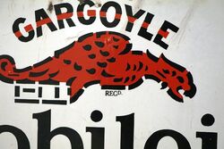 Vintage Mobiloil Gargoyle Vacuum Oil Enamel Sign 