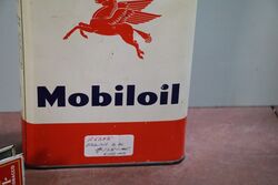 Vintage Mobiloil Pegasus 2 litre Oil Tin