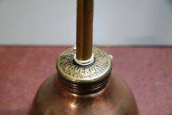Vintage Neverdrop Copper and Brass Oiler