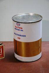 Vintage New Old Stock Esso Extra 1 litre Motor Oil Tin