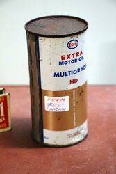 Vintage New Old Stock Esso Extra Motor Oil Tin