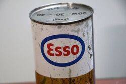 Vintage New Old Stock Esso Extra Motor Oil Tin