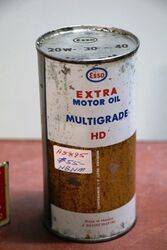 Vintage New Old Stock Esso Extra Motor Oil Tin