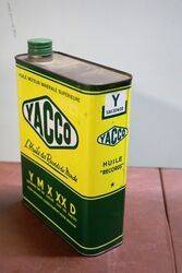 Vintage New Old Stock Yacco Motor Oil Tin