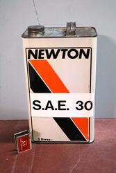Vintage Newton S.A.E. 30 Motor Oil 1.1 imp gal Tin.