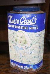 Vintage Nurse Grantand39s Clear Digestive Mints Tin