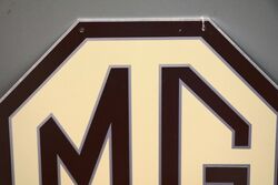 Vintage Octagonal MG Double Sided Alloy Sign 