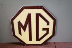 Vintage Octagonal MG Double Sided Alloy Sign 