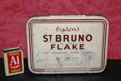 Vintage Ogdenand39s St Bruno Flake Tobacco Tin