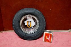 Vintage Olympic Tyre Ashtray.