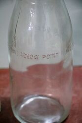 Vintage One Imperial Quart Mobiloil A30 Oil Bottle 