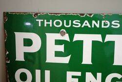 Vintage PETTER Engines Enamel Adv Sign 