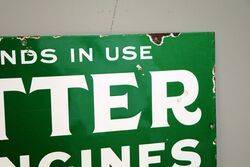 Vintage PETTER Engines Enamel Adv Sign 