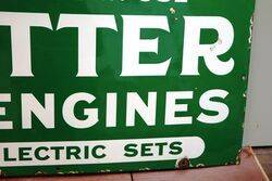 Vintage PETTER Engines Enamel Adv Sign 