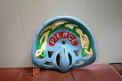 Vintage PIERCE Cast Iron TractorImplement Seat
