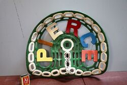 Vintage PIERCE Cast Iron TractorImplement Seat